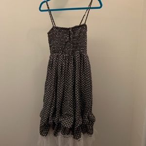 Boho Dot Dress with Adjustable Skirt + Straps M